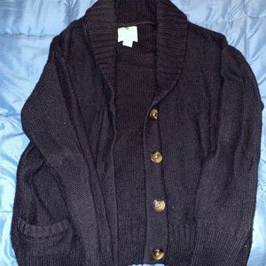 Aerie Navy Wool Cardigan